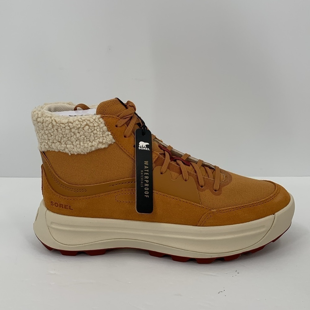 Sorel x Calia Out n About ONA mid sneaker boots winter waterproof Gold new 9.5 - Picture 2 of 7